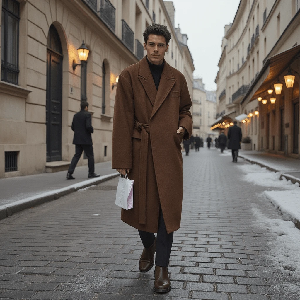 Manteau Long Homme Laine 3 Manteau Long Homme Laine – Image 3